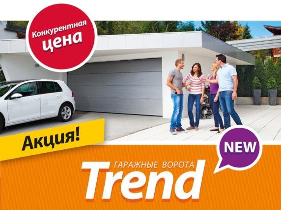 гаражные ворота trend алютех